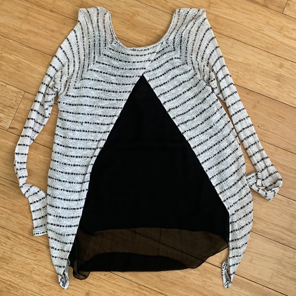 Peyton Jensen Sweater with black sheer back- worn once! - Picture 4 of 5